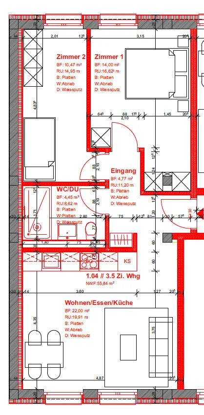 Appartement moderne et centralement situé de 3,5 pièces à Grenchen – photo 12 sur 12