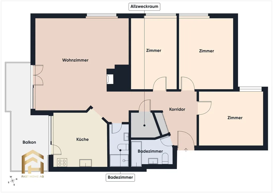 Appartamento centrale di 4,5 locali nella migliore posizione a Baltschieder con giardino e garage – foto 13 di 13