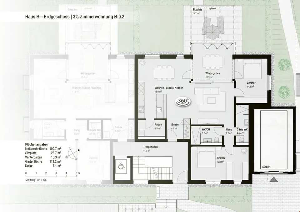 Inferno e amichevole: Top 3,5 camere con giardino privato! B02 – foto 9 di 17