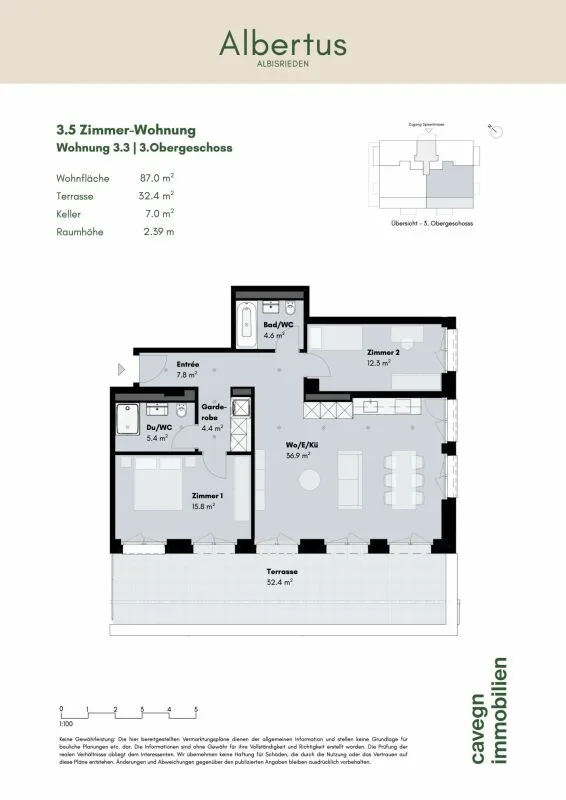 Première location Albertus: Appartements avec terrasse exclusifs avec vue imprenable sur l'Uetliberg – photo 10 sur 10