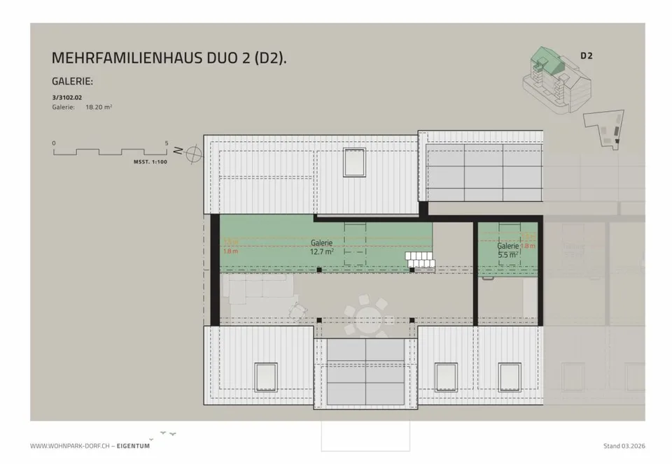 Parco residenziale Villaggio - Appartamento mansardato 4.5 locali – foto 5 di 8