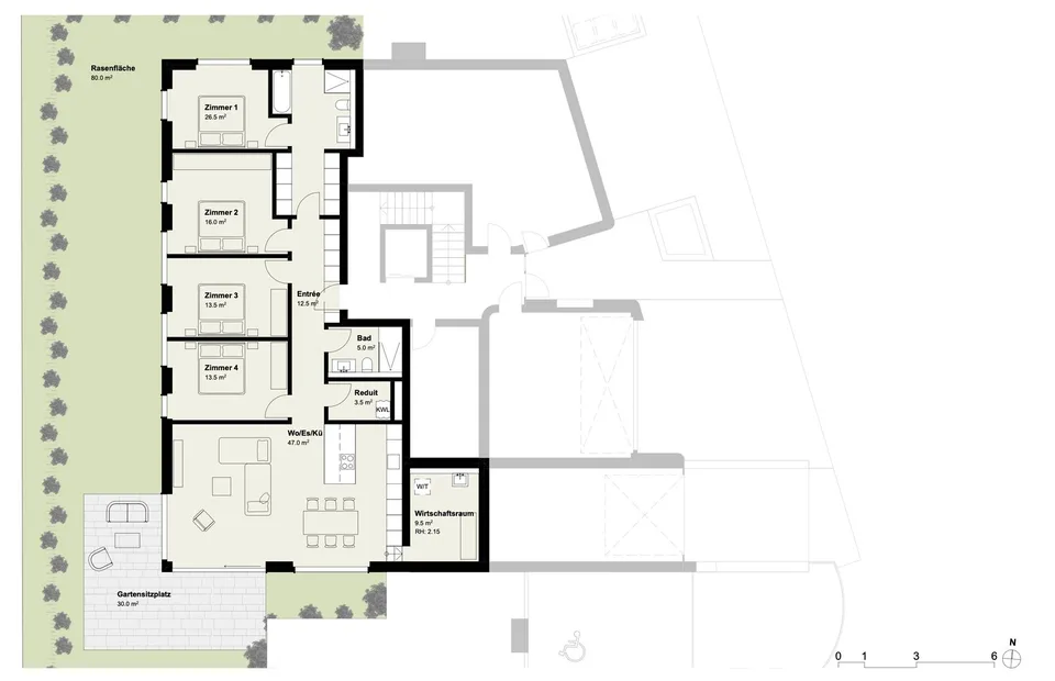 5.5 rooms. New garden apartment 0.A – photo 7 of 10