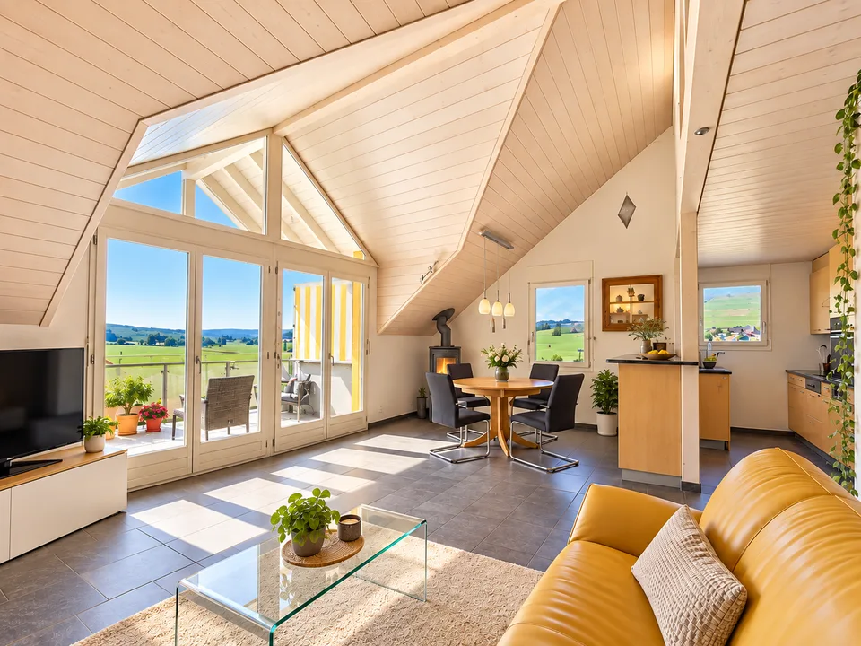 Stylish 4.5-room maisonette apartment with a far-reaching view in Walkringen – photo 3 of 11