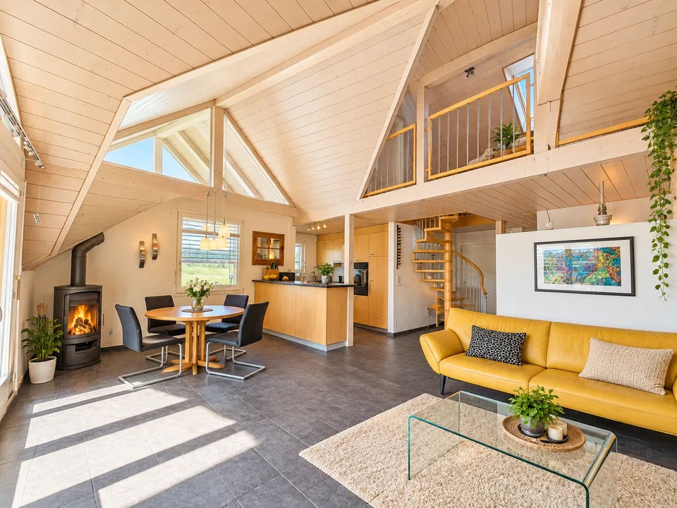 Stylish 4.5-room maisonette apartment with a far-reaching view in Walkringen – photo 4 of 11