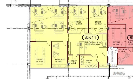 Neue moderne und helle Bürofläche von 191m2 – Foto 2 von 2
