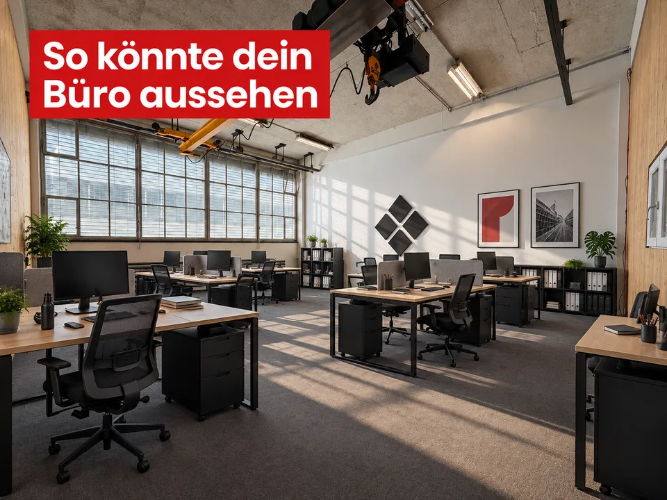 Grosses Büro in kreativer Fabrikhalle - per sofort – Foto 2 von 22