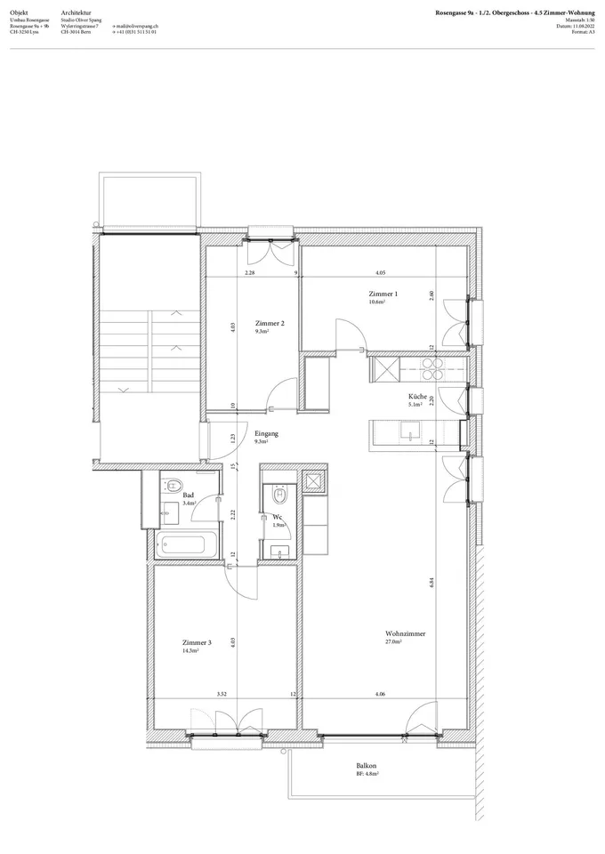 Lichtdurchflutete 4.5-Zimmerwohnung – Foto 6 von 8
