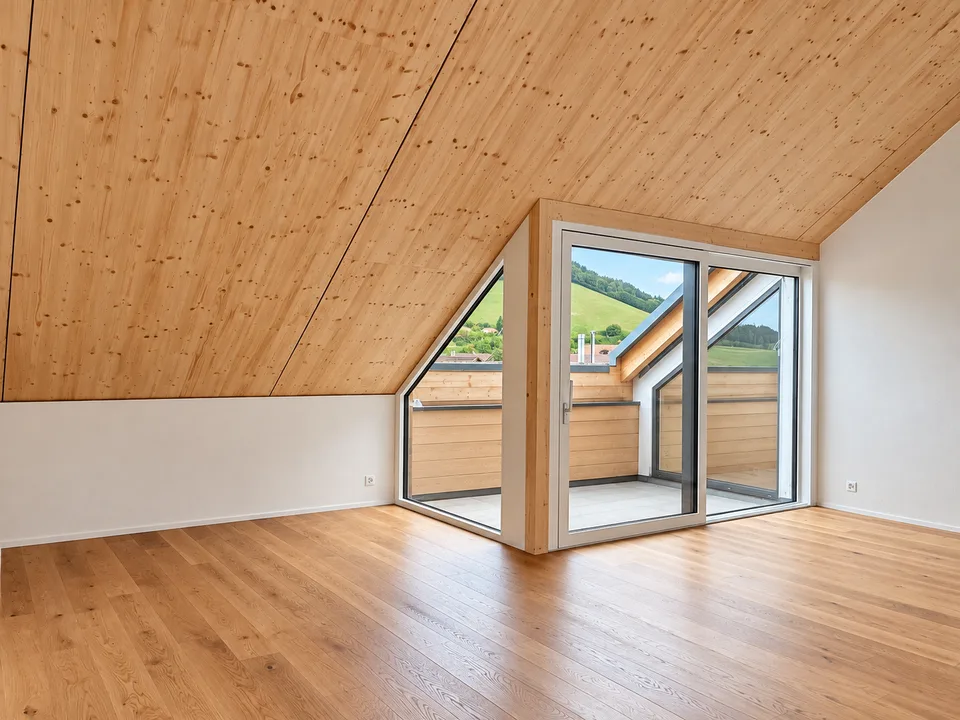New and modern 3.5-room attic apartment with a view of the green – photo 5 of 9