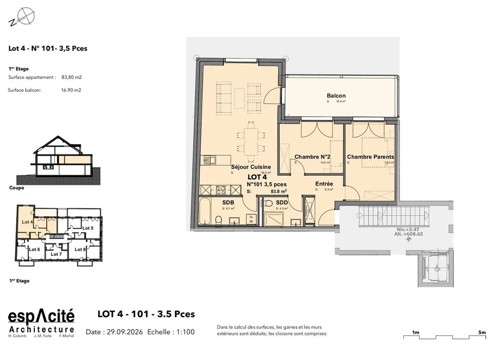 Lot n4 - Neues 3,5-Zimmer-Apartment im Herzen von Cheseaux-sur-Lausanne – Foto 6 von 12
