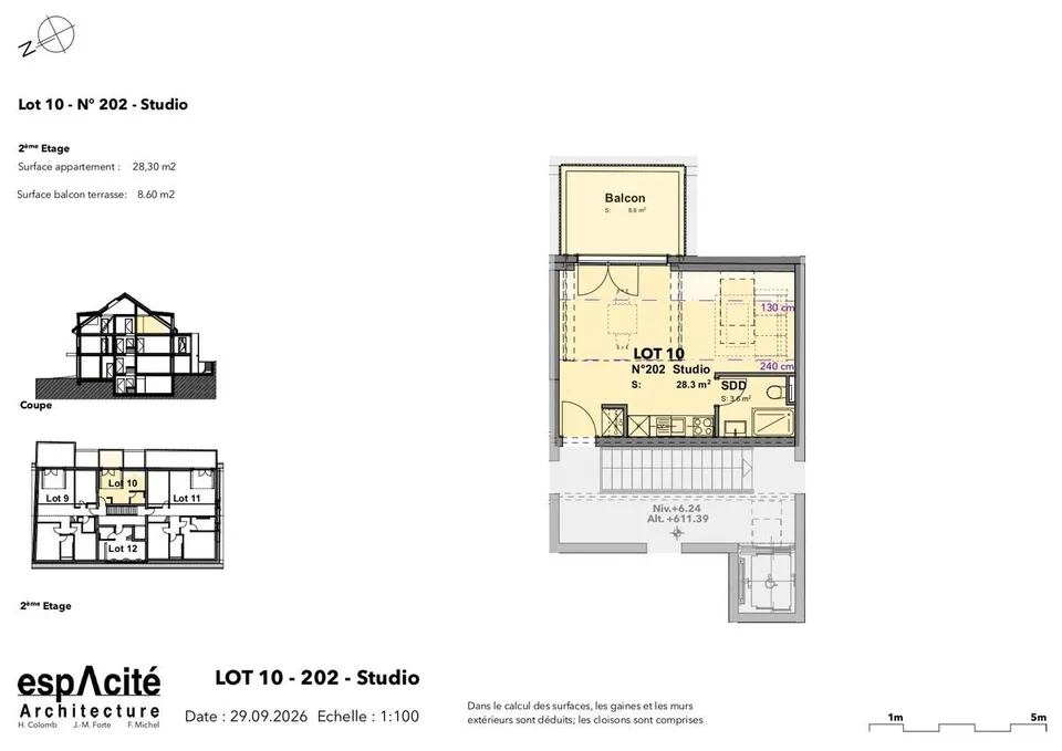 Lot n10 - Un studio neuf au coeur de Cheseaux-sur-Lausanne – photo 6 sur 12