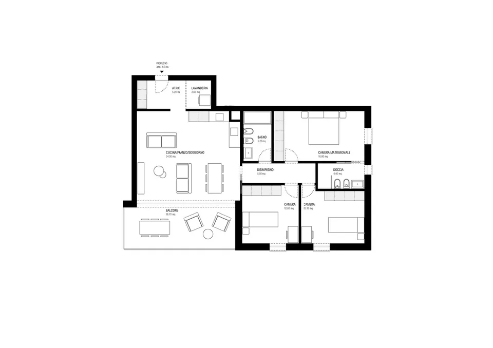 Exklusives 4.5-Zimmer-Wohnung mit großer Terrasse – Foto 5 von 6