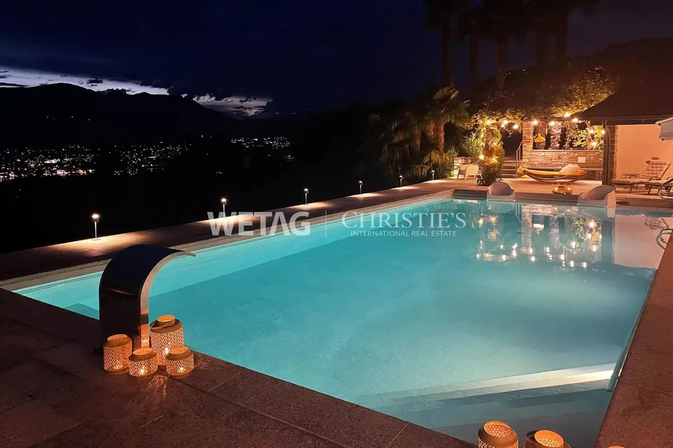 Villa méditerranéenne élégante avec piscine, pool house & vue spectaculaire sur le lac à vendre à Lugano-Pugerna – photo 12 sur 13