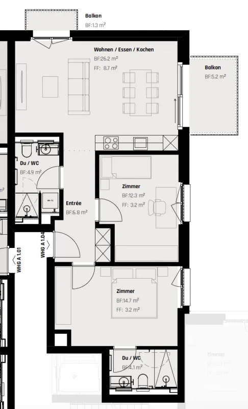NOUVELLE CONSTRUCTION : Derniers appartements disponibles dans la nouvelle construction Verde Vivo - Entrée possible à partir du 01.11.2026 – photo 7 sur 7