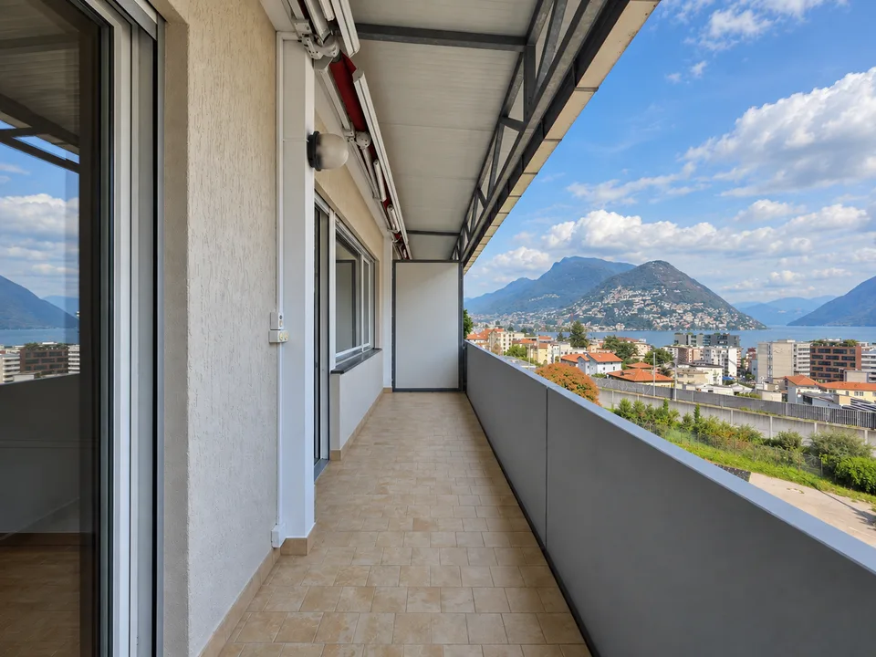 Lugano: Appartement de 2.5 pièces rénové au dernier étage avec vue splendide sur le lac – photo 2 sur 9