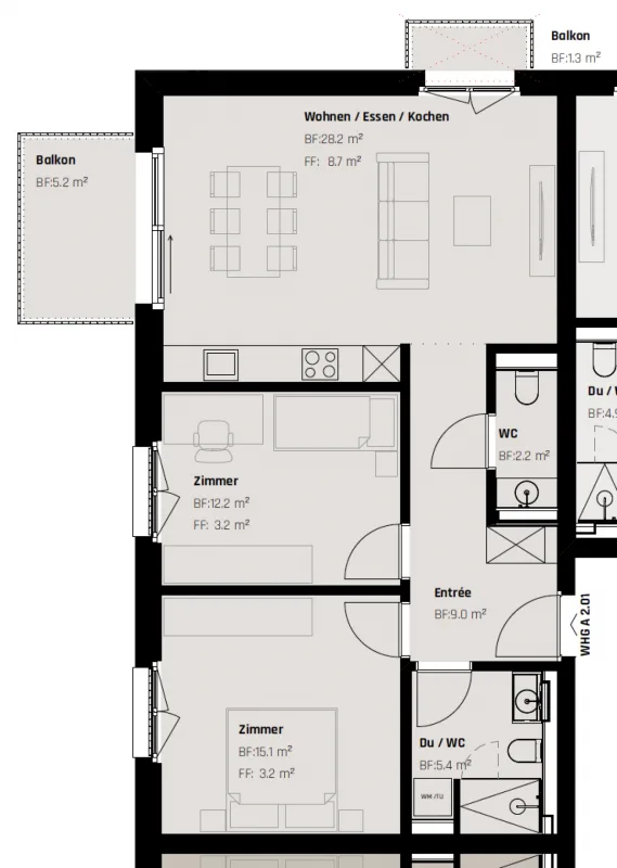 Neubauwohnung mit exklusivem Ausbaustandard an bester Lage in St. Gallen – Foto 8 von 8