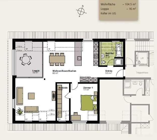 Moderne Dachwohnung im Grünen ! – Foto 11 von 13