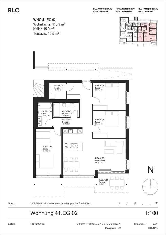 4.5-Zimmer Gartenwohnung in Bülach – Foto 18 von 18