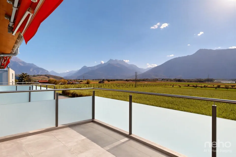 Wohnung mit 4.5 Zimmern im letzten Stock mit Blick auf die Berge – Foto 10 von 12