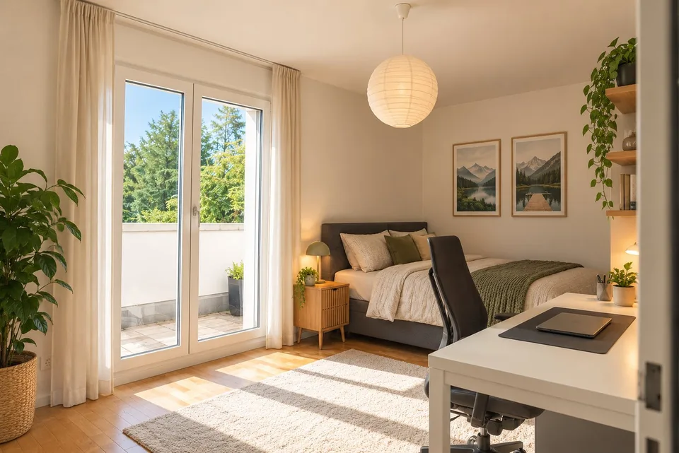 Stadtnahe 5.5 Zimmer Penthouse-Wohnung mit herrlicher Weitsicht – Foto 12 von 14
