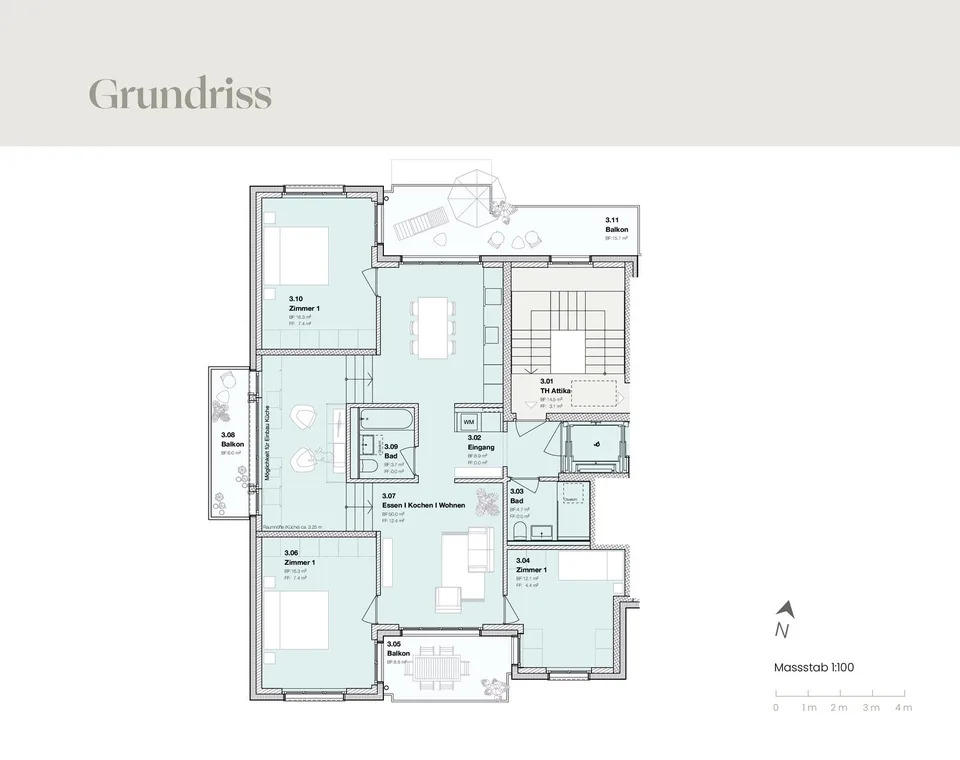 Appartamento di 4,5 locali moderno in un edificio nuovo – Kaiserstuhlstrasse 60, Oberglatt – foto 6 di 7
