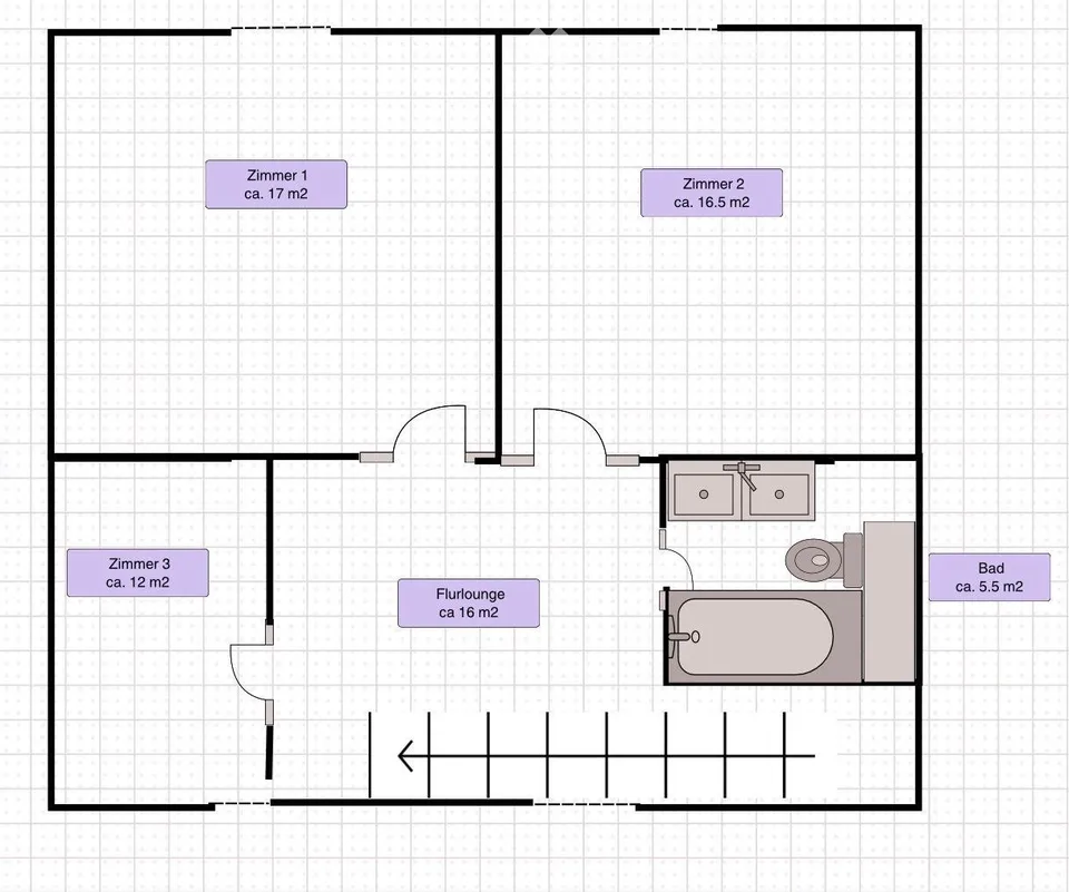 4.5-Zimmer Maisonettenwohnung zu vermieten – Foto 2 von 5