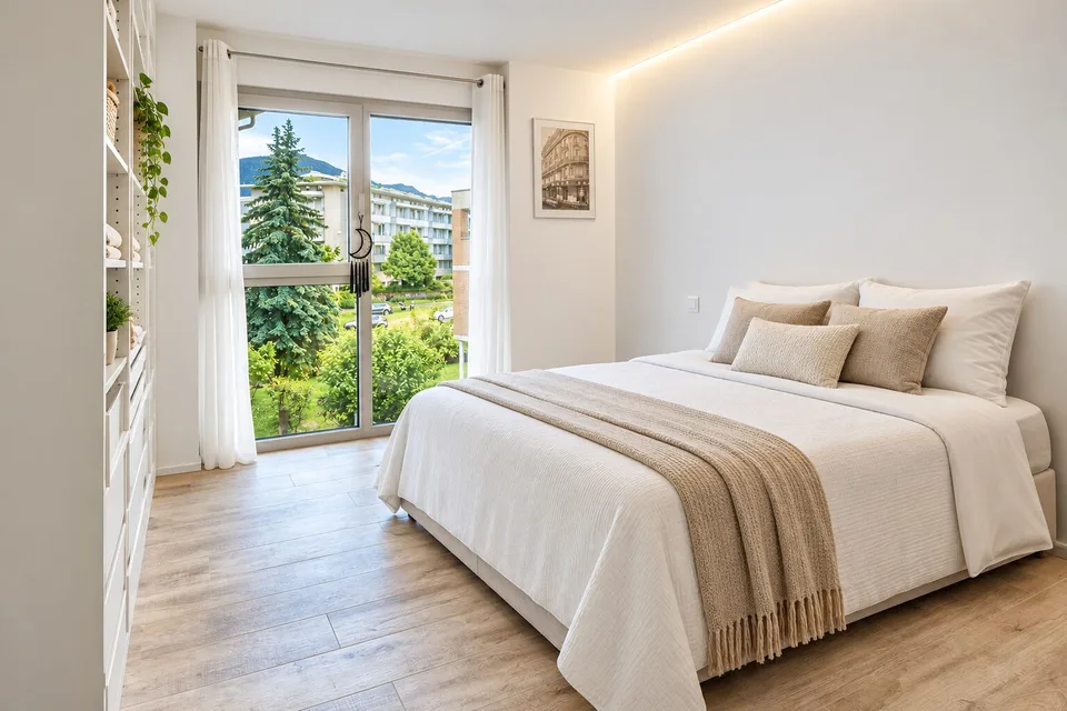MASSAGNO – NOUVEAU 2.5 PIÈCES AVEC BALCON ET FINITIONS DE HAUTE QUALITÉ – photo 6 sur 9