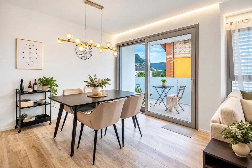 MASSAGNO – NOUVEAU 2.5 PIÈCES AVEC BALCON ET FINITIONS DE HAUTE QUALITÉ – photo 2 sur 9