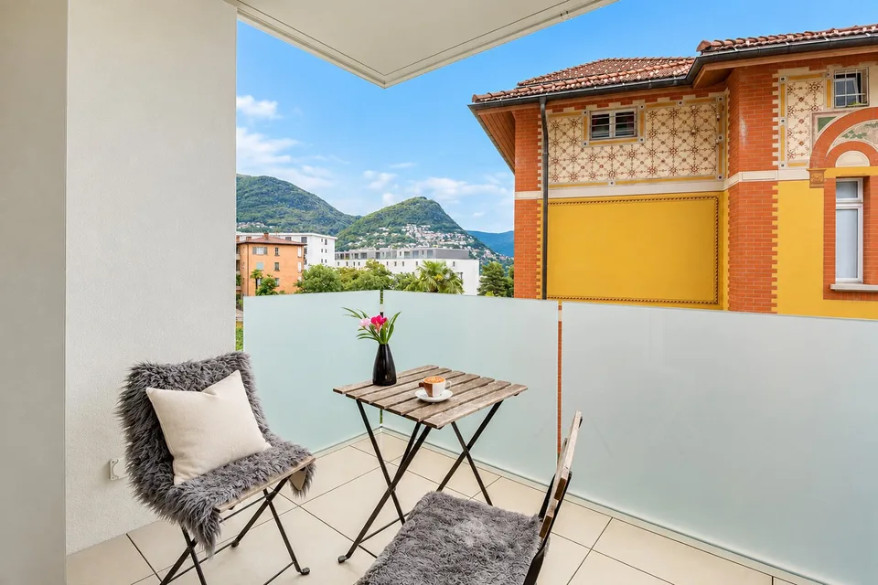 MASSAGNO – NOUVEAU 2.5 PIÈCES AVEC BALCON ET FINITIONS DE HAUTE QUALITÉ – photo 4 sur 9