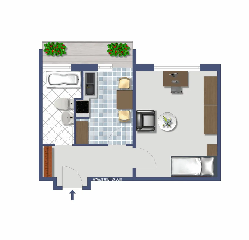 Gemütliches 1-Zimmer-Studio mit Balkon in Grenchen – Foto 7 von 8
