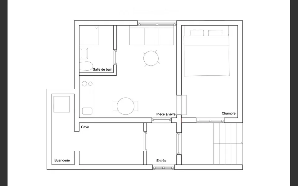 Zu vermieten Studio 2 Zimmer in einem Chalet in Les Paccots – Foto 5 von 5