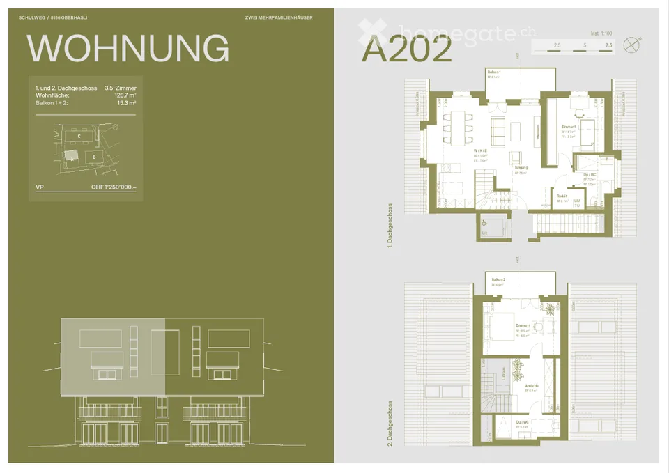 OLIVA Oberhasli I Neubau Maisonette Eigentumswohnung I A202 & B202 – Foto 8 von 9