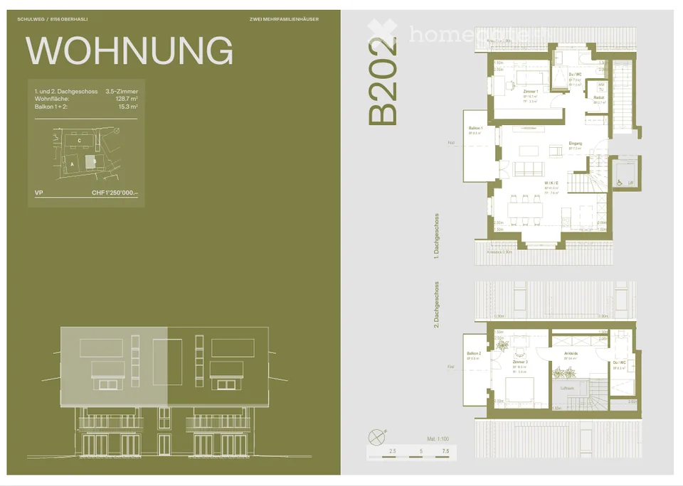 OLIVA Oberhasli I Neubau Maisonette Eigentumswohnung I A202 & B202 – Foto 9 von 9