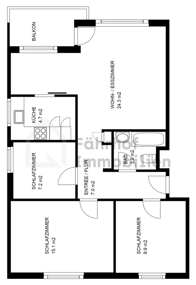 Helle und gepflegte 4.5-Zimmerwohnung an zentraler Lage – Foto 11 von 13