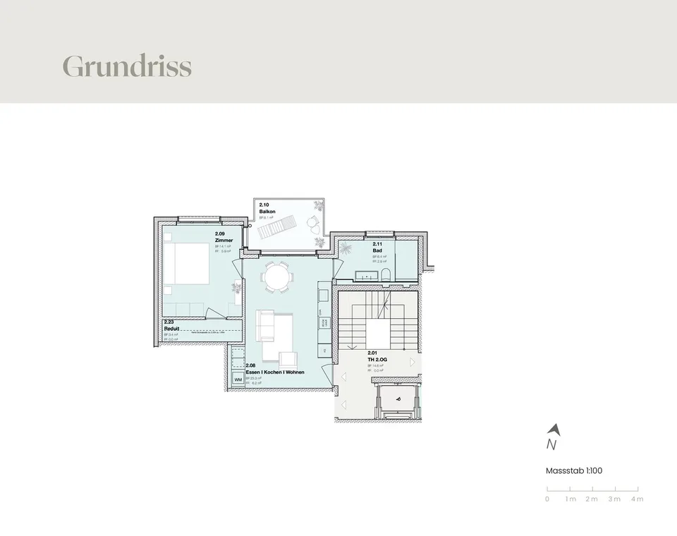 Moderne 2.5-Zimmer-Neubauwohnung mit Balkon in Oberglatt – Foto 5 von 6