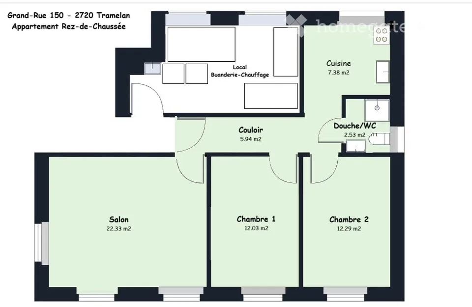 Tramelan - Superbes Apartment 3.5 Zimmer vollständig renoviert – Foto 5 von 5
