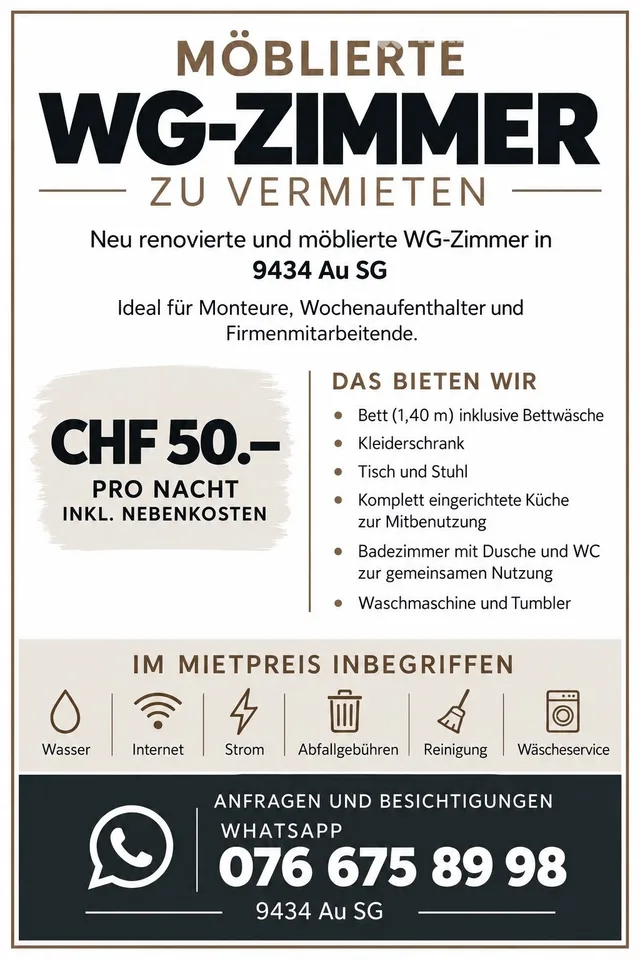 WG Zimmer Möbiliert – Foto 2 von 2