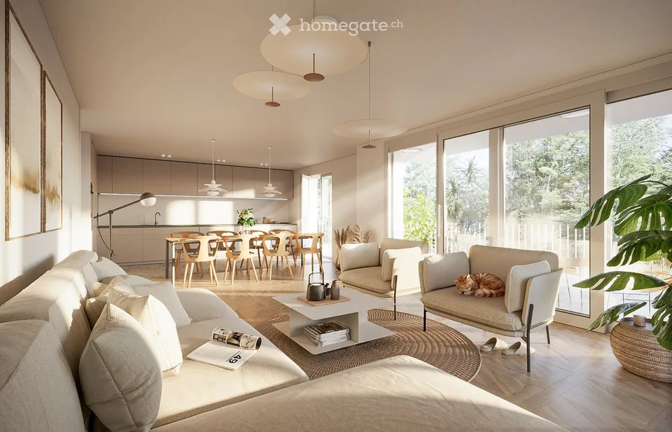 Moderner Neubau: 3.5 Zimmer, nur 7 Parteien, EGYM-Fitness und Wellness im Haus – Foto 4 von 6