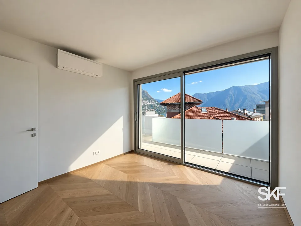 MASSAGNO - Vendesi un attico de nouvelle construction avec terrasse vue sur le lac – photo 10 sur 13