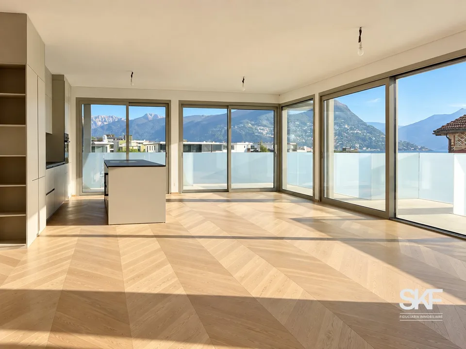 MASSAGNO - Vendesi un attico de nouvelle construction avec terrasse vue sur le lac – photo 3 sur 13