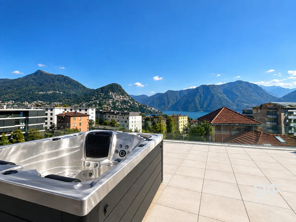MASSAGNO - Vendesi un attico de nouvelle construction avec terrasse vue sur le lac – photo 13 sur 13