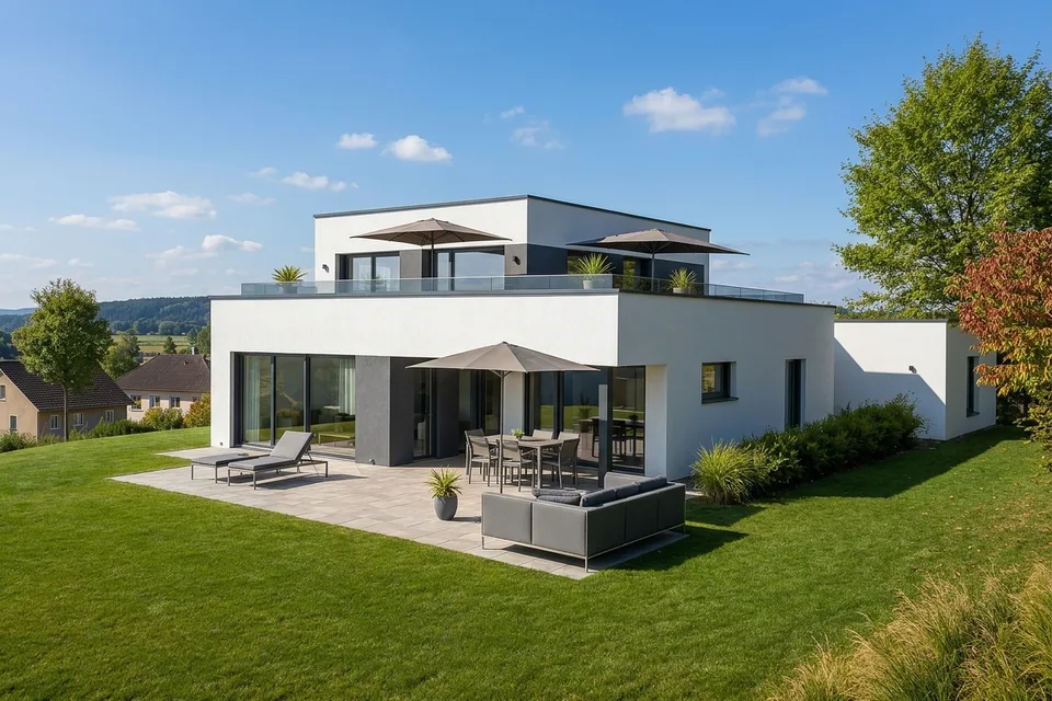 Costruzione esclusiva di nuova casa: casa di design Bauhaus con vista mozzafiato sul lago, situata in una posizione ideale a Tägerwilen – foto 2 di 16