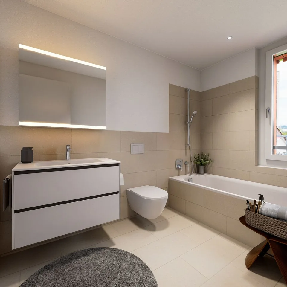 Moderne 3.5-Zimmerwohnung mit grosszügigem Wohnbereich – Foto 7 von 9