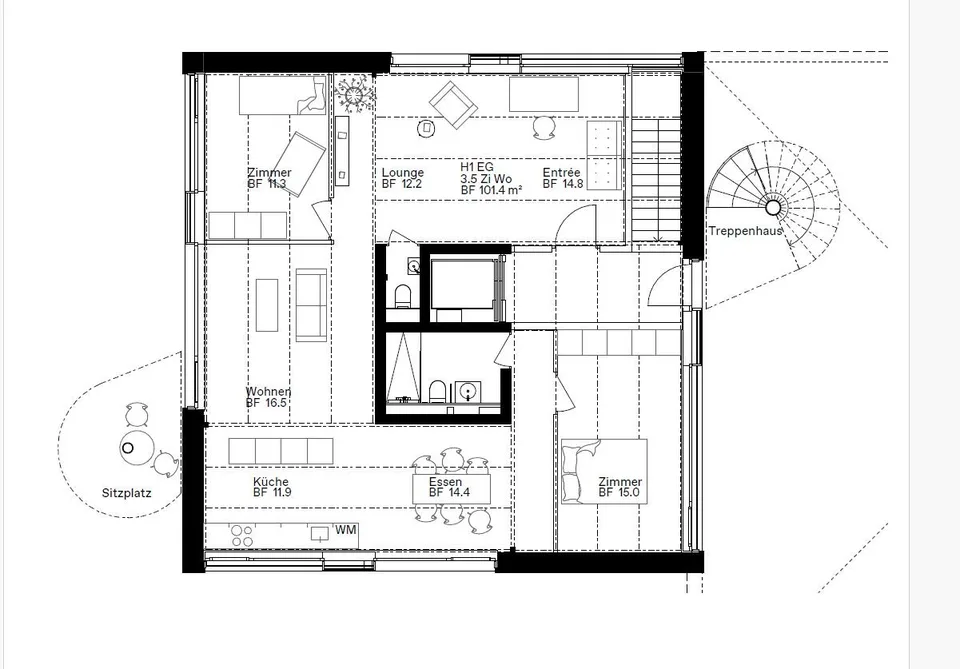 Gartenwohnung in Birsfelden - modern - neuwertig – Foto 16 von 18