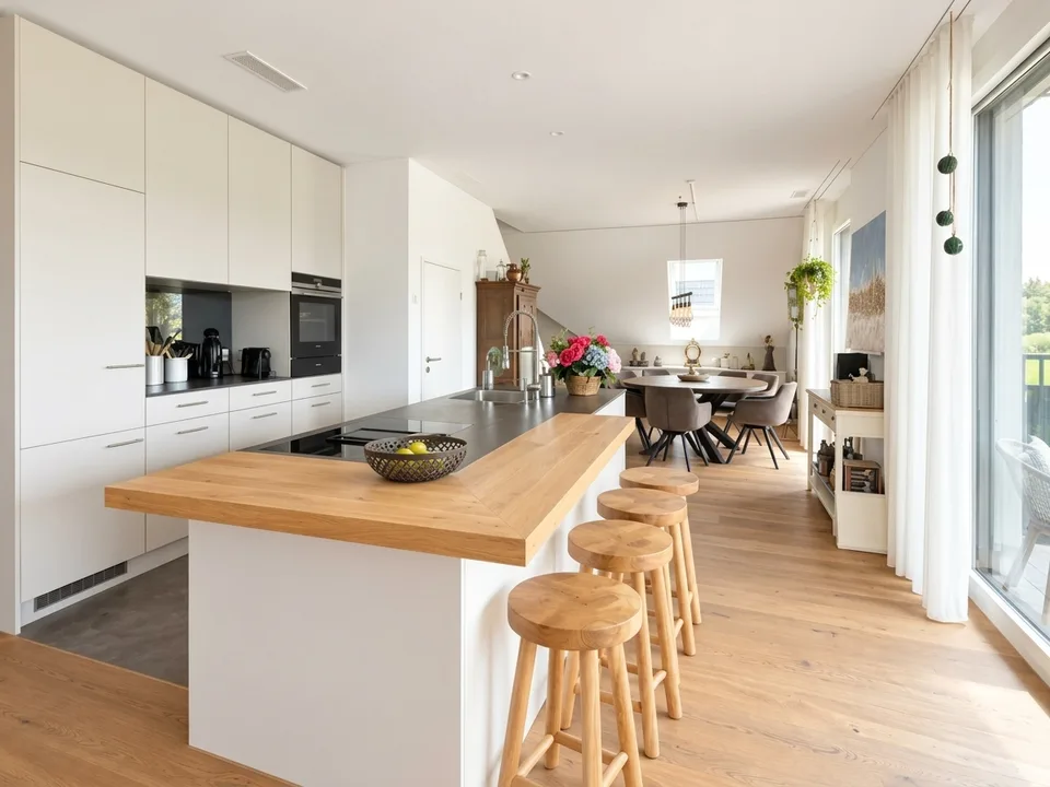 BIRCHWIL - 4.5 Zimmer Dachwohnung mit schöner Aussicht aus fast allen Räumen – Foto 3 von 4