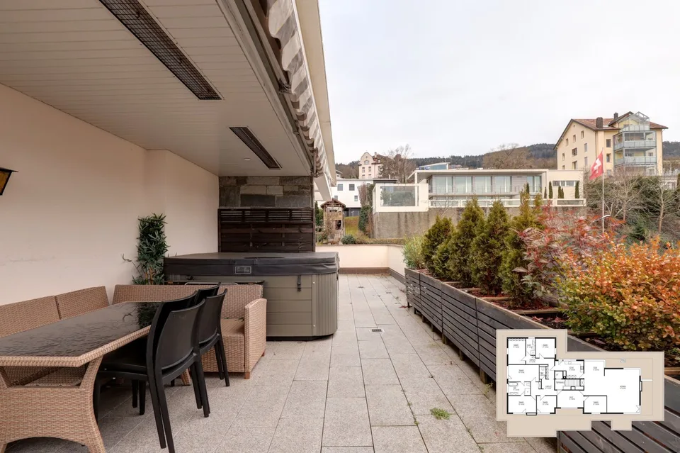 240 m² Penthouse mit Panorama-Bodenseeblick und 210 m² Terrasse – Foto 25 von 29