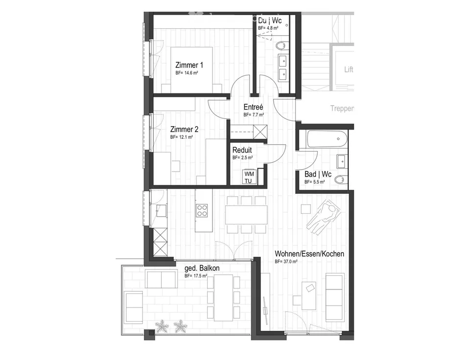 Appartamento nuovo di 3,5 locali con vista sulla montagna a Turbenthal – foto 5 di 5