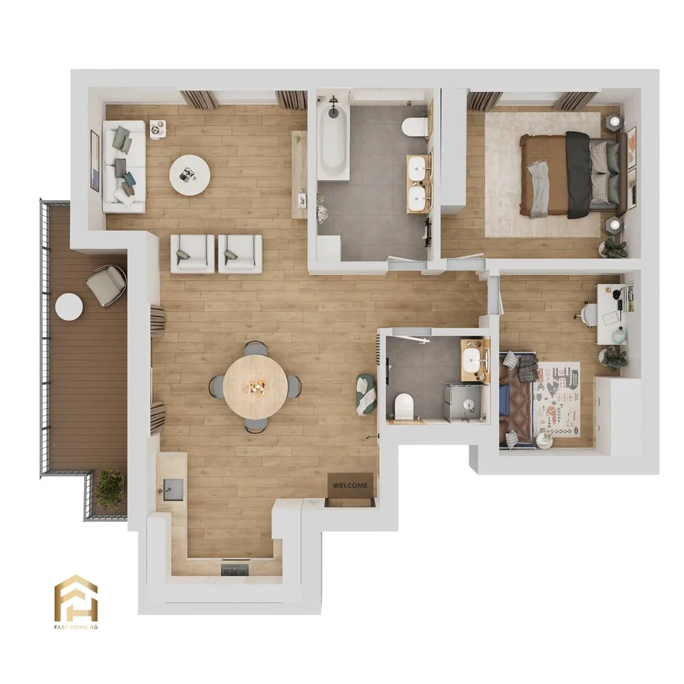 Neubau 3.5Z-Attikawohnung (113m2) Modernes Wohnen in der Natur – Foto 10 von 13