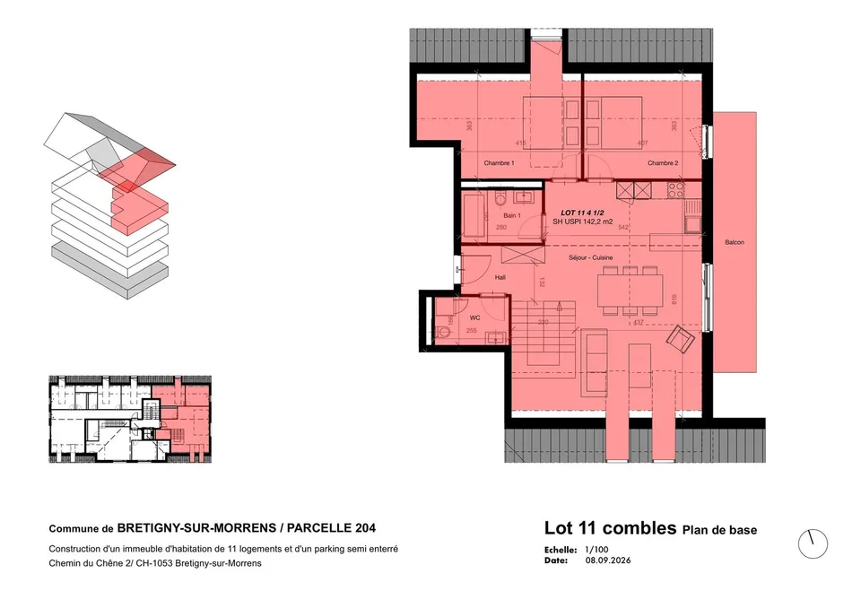Moderne 4.5-Zimmer-Duplex in Bretigny-sur-Morrens – Foto 12 von 16