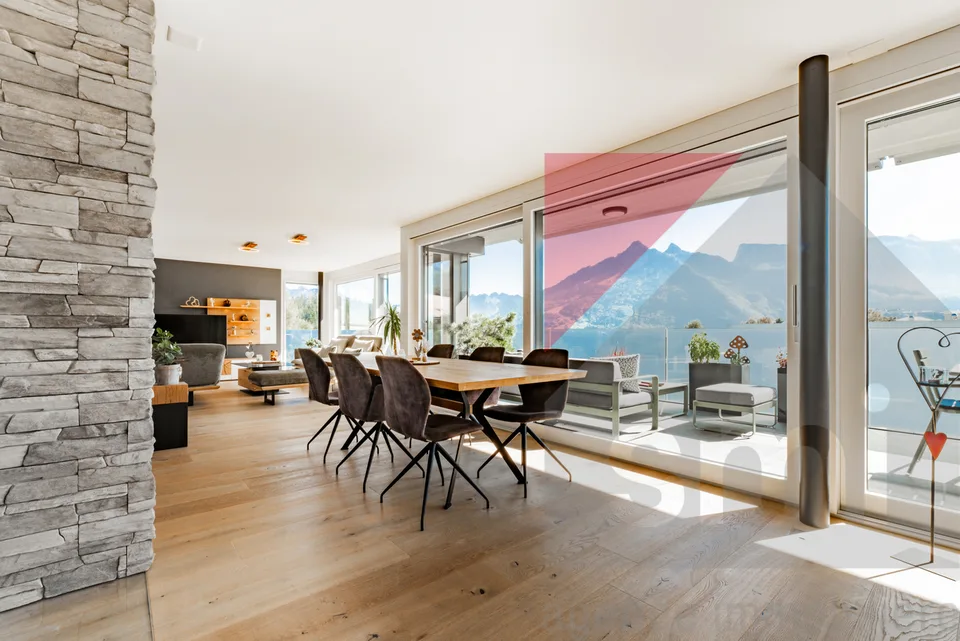 4.5 Zimmer Attikawohnung in Le Pâquier-Montbarry – Foto 2 von 13
