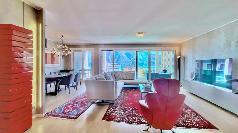 Elegantes Apartment mit 4.5 Zimmern und Seeblick in Lugano Massagno – Foto 2 von 22